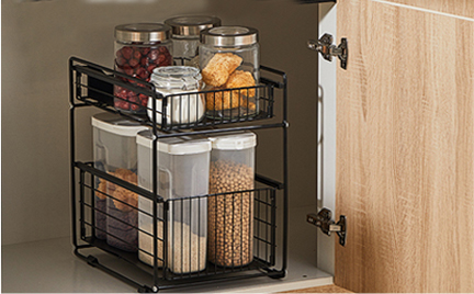 Metal Case And Shelves