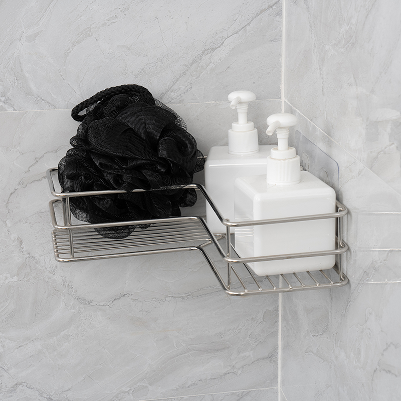 SUS304 Steel Anguli Shower Caddy cum Adhesive
