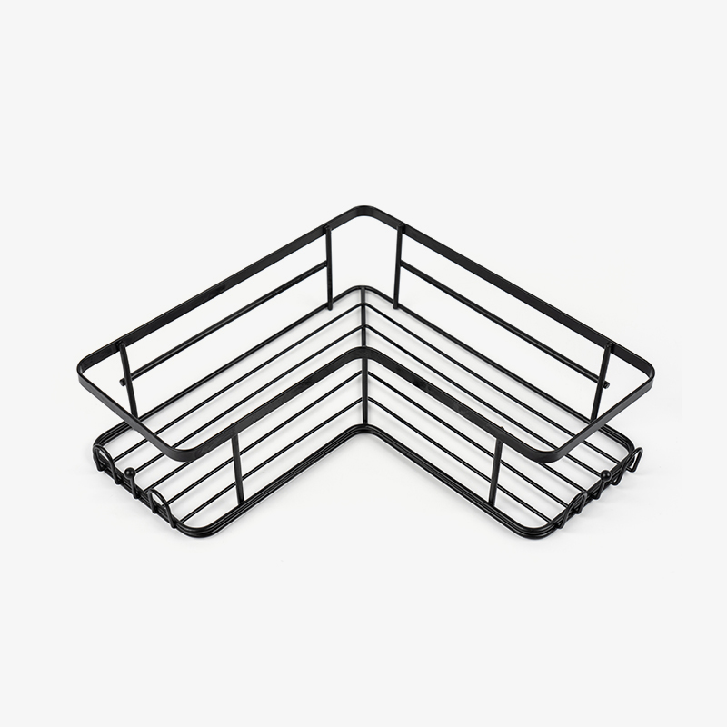 Black Corner Shower Caddy Wall Mounted Stainless Steel
