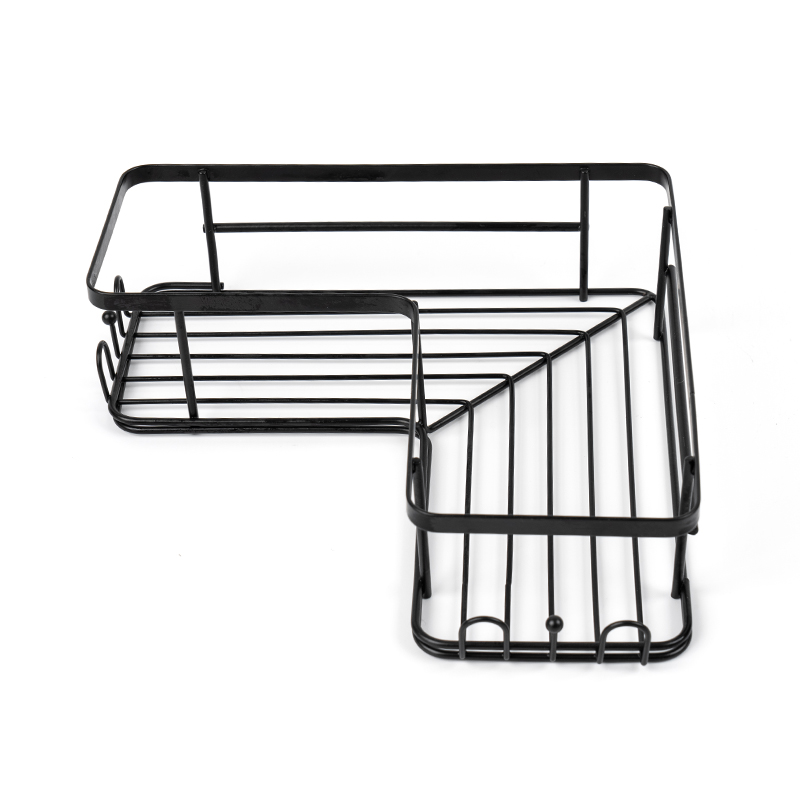 Black Corner Shower Caddy Wall Mounted Stainless Steel