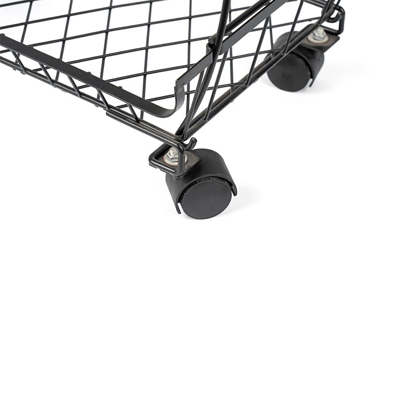 IV-Tier Stackable Fructus & Vegetabilis Basket cum Rolling Currus