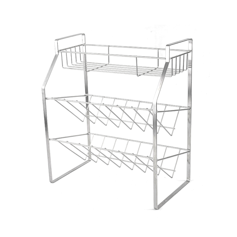 III-Tier Black Spice Rack cum Wall monte ad coquina