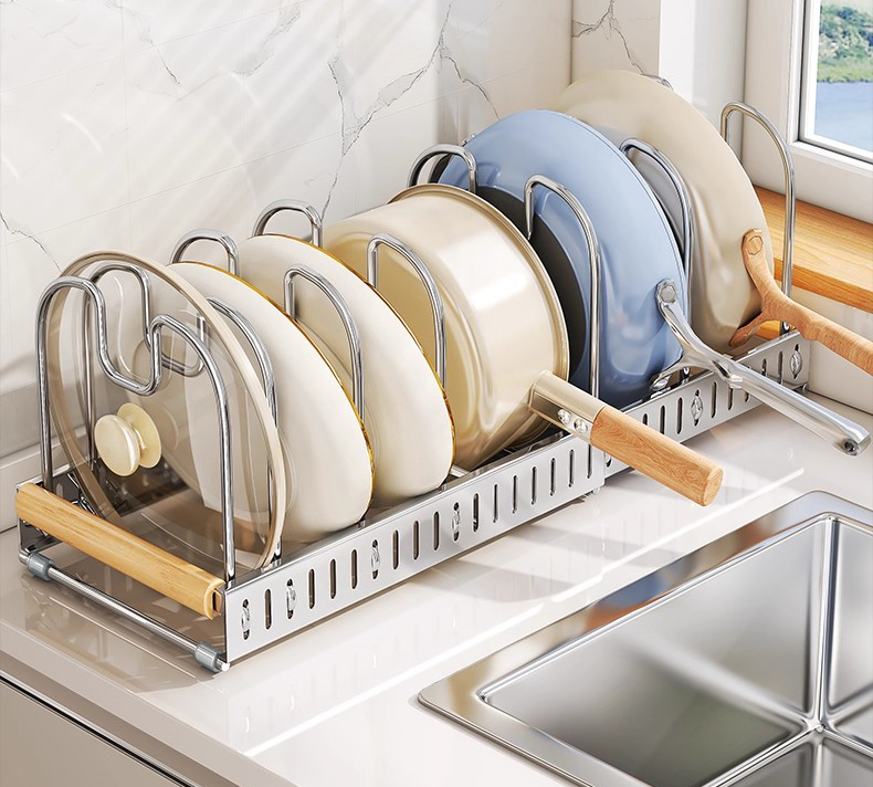 How Does a Space-Saving Kitchen Drain Bowl Rack Solve Countertop Clutter?