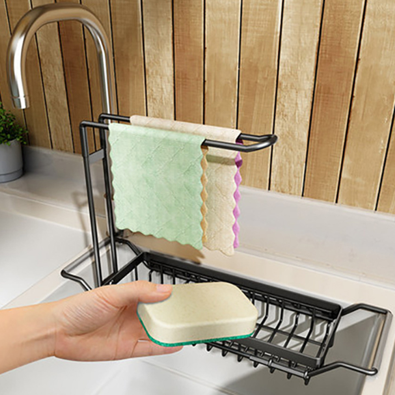 2-in-1 Sink PRAECLUSIO Rack & Spongia Holder Organizer